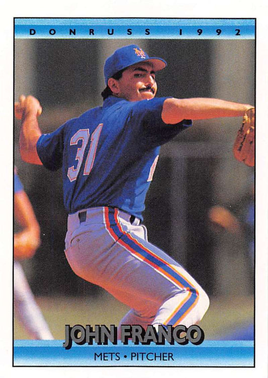 1992 Donruss Baseball #186 John Franco  New York Mets  Image 1