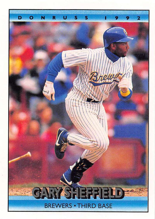 1992 Donruss Baseball #192 Gary Sheffield  Milwaukee Brewers  Image 1