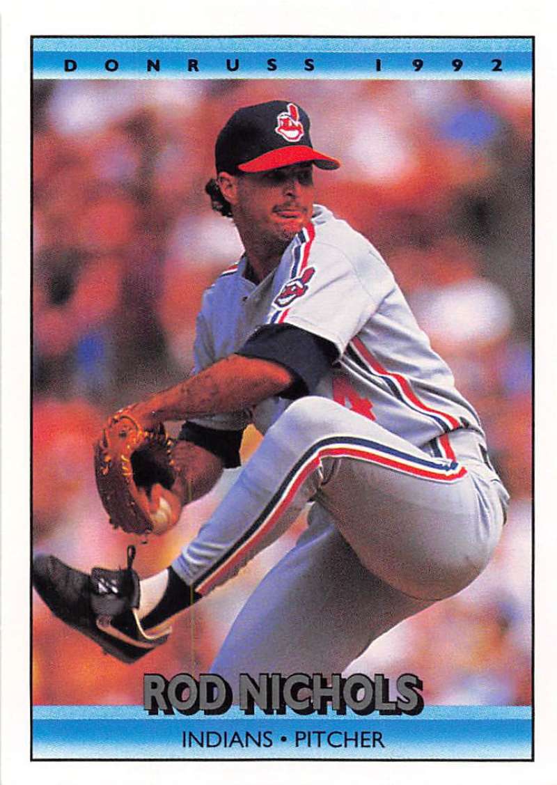 1992 Donruss Baseball #194 Rod Nichols Cleveland Indians Image 1