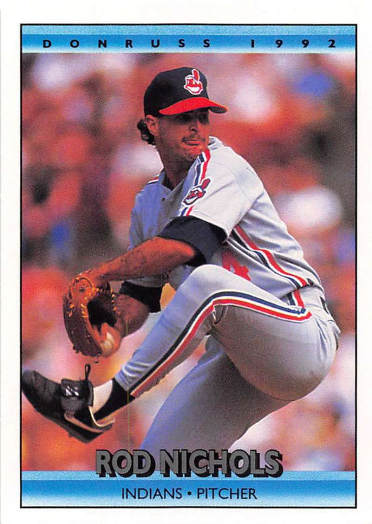 1992 Donruss Baseball #194 Rod Nichols  Cleveland Indians  Image 1