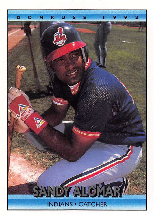 1992 Donruss Baseball #203 Sandy Alomar Jr.  Cleveland Indians  Image 1