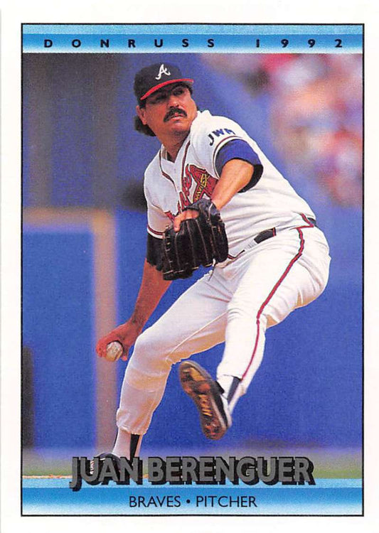 1992 Donruss Baseball #205 Juan Berenguer  Atlanta Braves  Image 1