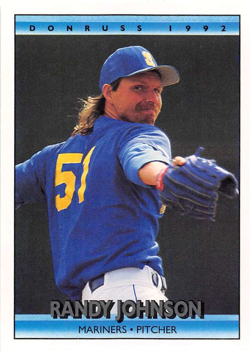 1992 Donruss Baseball #207 Randy Johnson Seattle Mariners Image 1