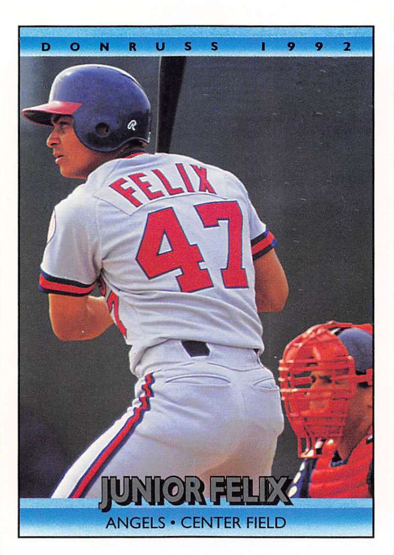 1992 Donruss Baseball #217 Junior Felix California Angels Image 1