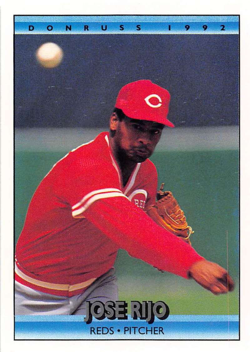 1992 Donruss Baseball #223 Jose Rijo Cincinnati Reds Image 1