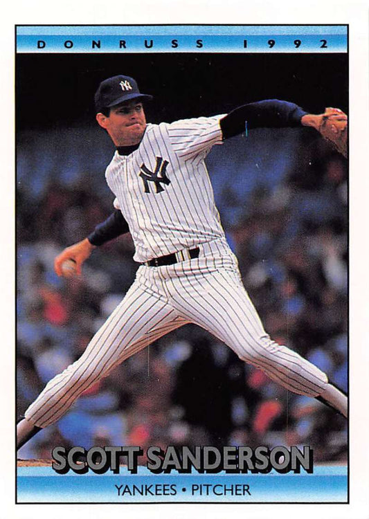 1992 Donruss Baseball #227 Scott Sanderson  New York Yankees  Image 1