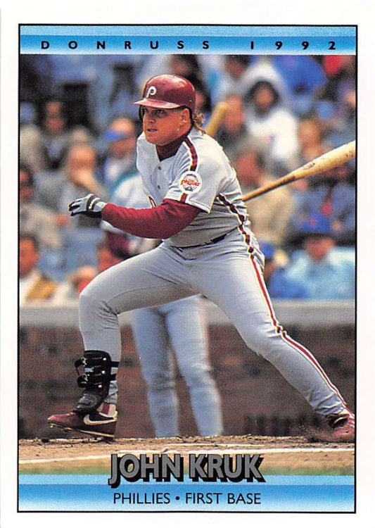 1992 Donruss Baseball #230 John Kruk  Philadelphia Phillies  Image 1