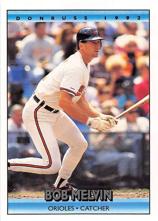 1992 Donruss Baseball #231 Bob Melvin  Baltimore Orioles  Image 1