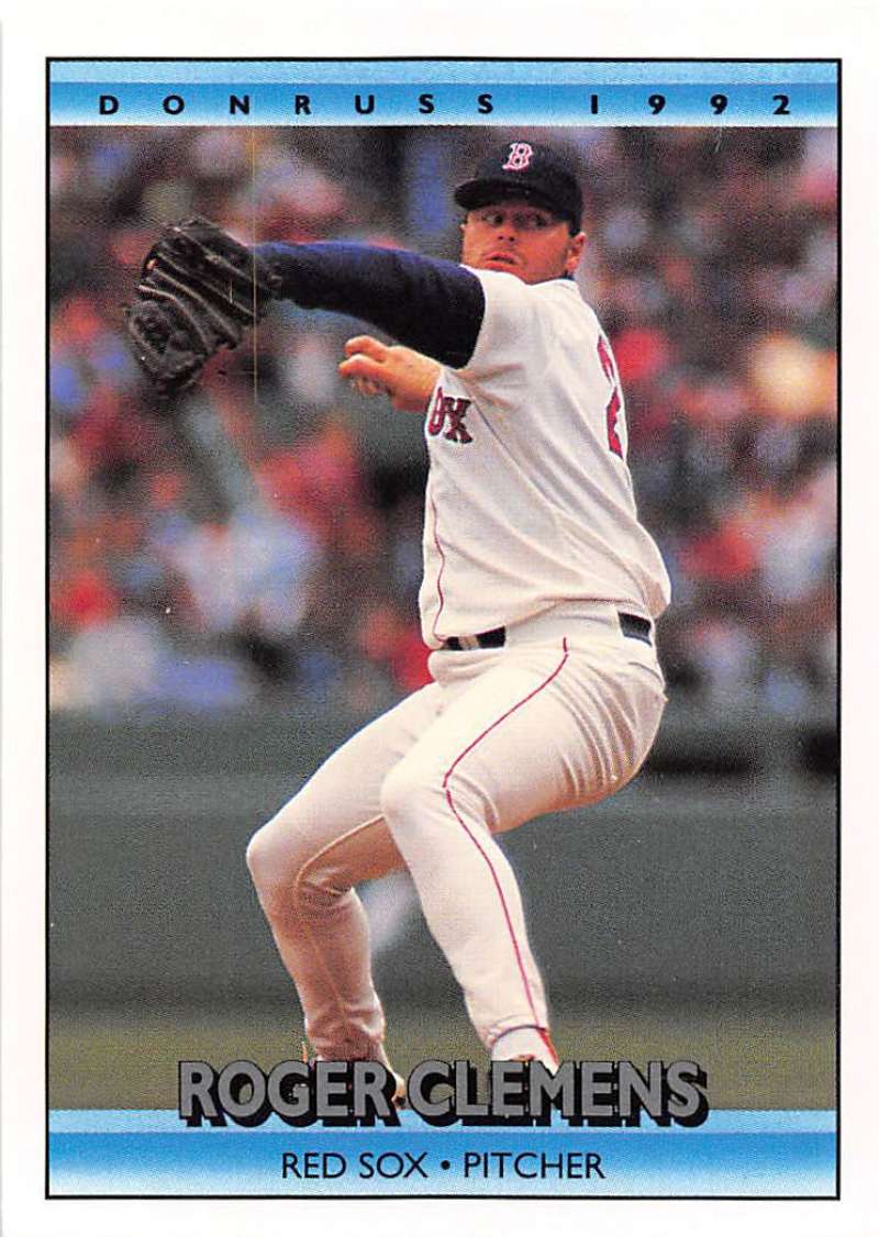 1992 Donruss Baseball #244 Roger Clemens Boston Red Sox Image 1