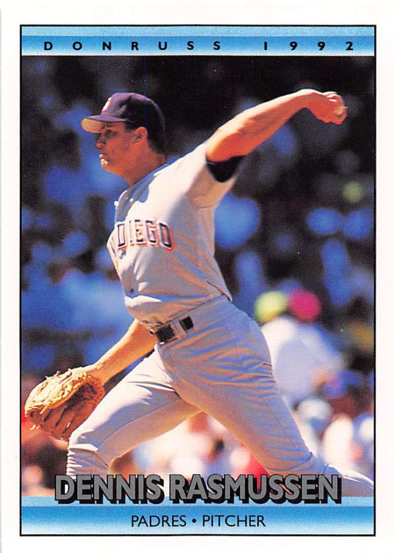 1992 Donruss Baseball #245 Dennis Rasmussen San Diego Padres Image 1