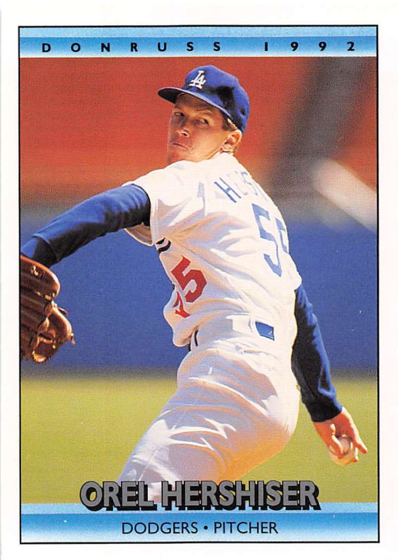 1992 Donruss Baseball #247 Orel Hershiser Los Angeles Dodgers Image 1