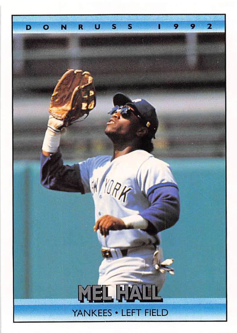 1992 Donruss Baseball #248 Mel Hall New York Yankees Image 1