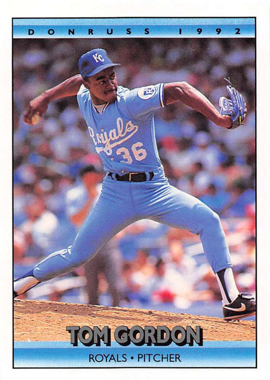 1992 Donruss Baseball #250 Tom Gordon  Kansas City Royals  Image 1