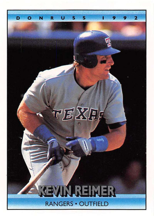 1992 Donruss Baseball #251 Kevin Reimer  Texas Rangers  Image 1
