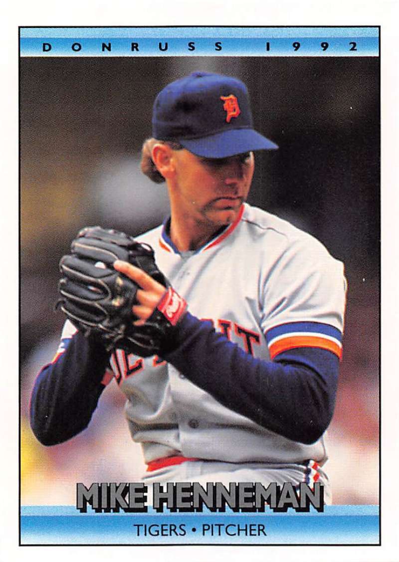 1992 Donruss Baseball #253 Mike Henneman Detroit Tigers Image 1