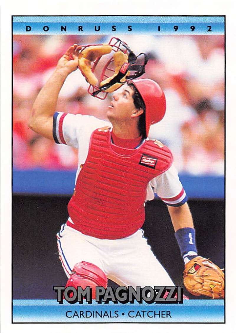1992 Donruss Baseball #254 Tom Pagnozzi St. Louis Cardinals Image 1