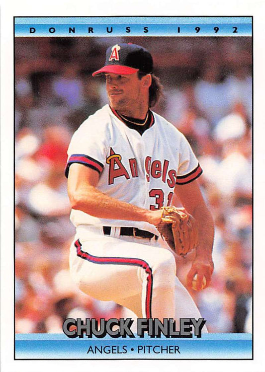 1992 Donruss Baseball #255 Chuck Finley  California Angels  Image 1