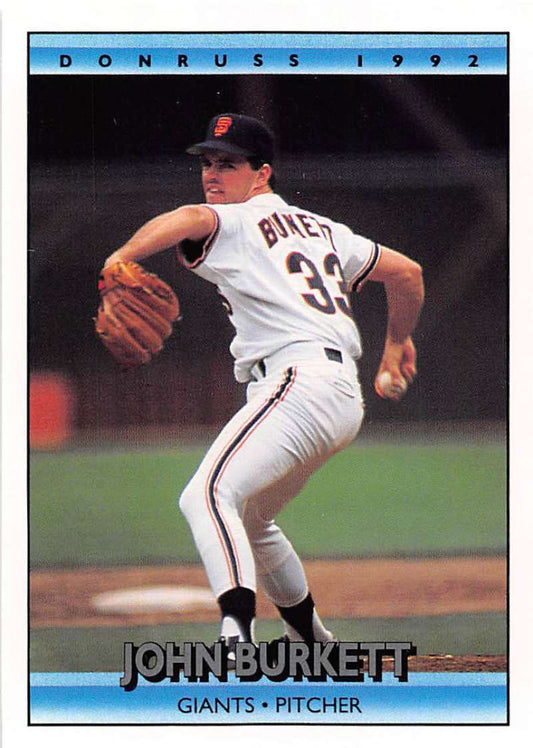 1992 Donruss Baseball #257 John Burkett  San Francisco Giants  Image 1