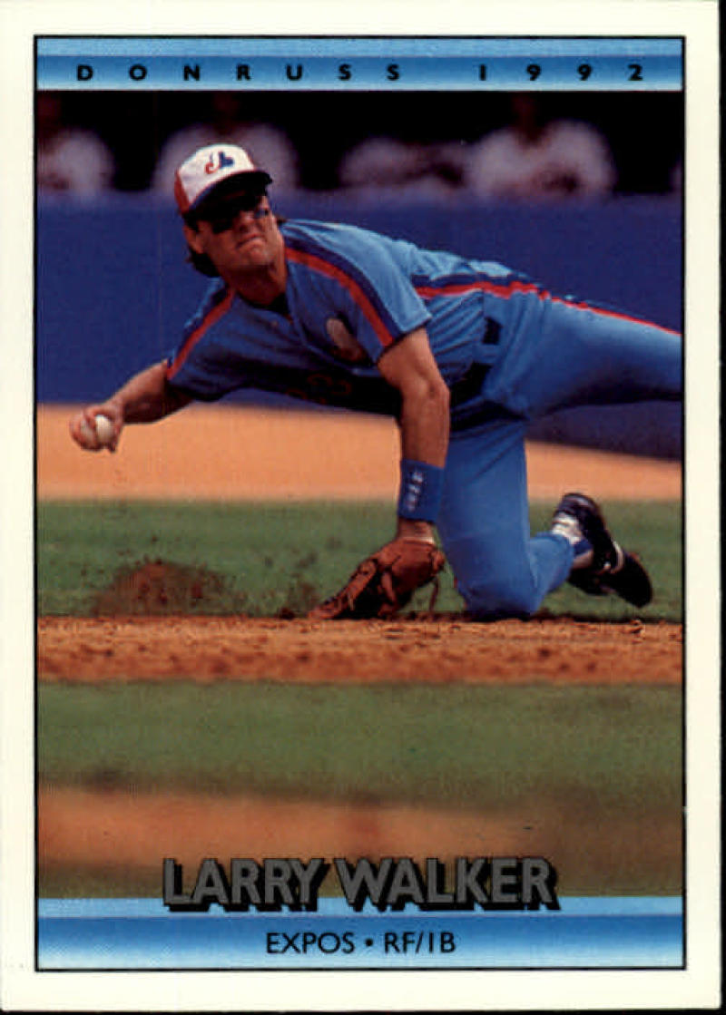 1992 Donruss Baseball #259 Larry Walker Montreal Expos Image 1