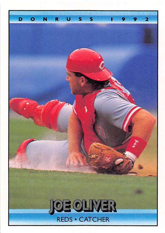 1992 Donruss Baseball #261 Joe Oliver  Cincinnati Reds  Image 1
