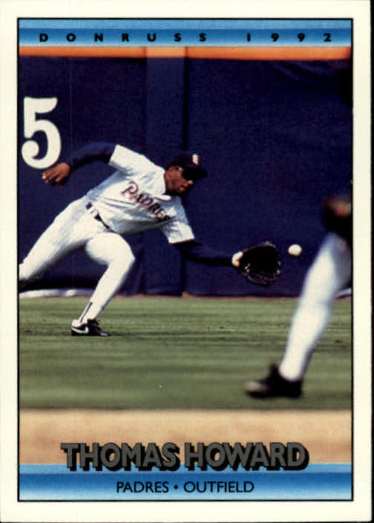 1992 Donruss Baseball #266 Thomas Howard  San Diego Padres  Image 1