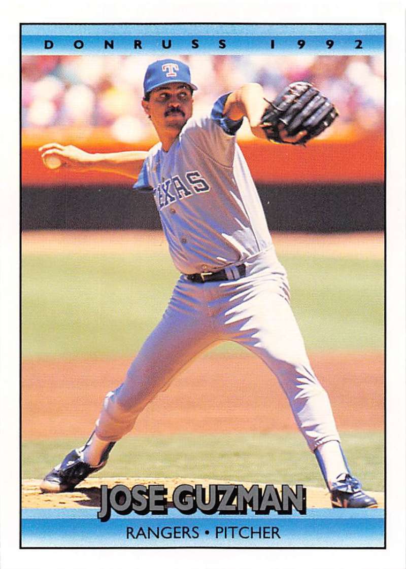 1992 Donruss Baseball #271 Jose Guzman Texas Rangers Image 1