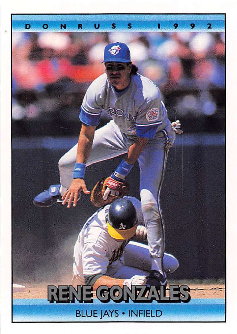 1992 Donruss Baseball #274 Rene Gonzales Toronto Blue Jays Image 1