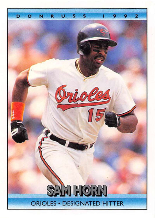 1992 Donruss Baseball #278 Sam Horn  Baltimore Orioles  Image 1