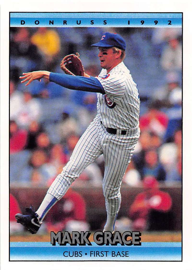1992 Donruss Baseball #281 Mark Grace Chicago Cubs Image 1