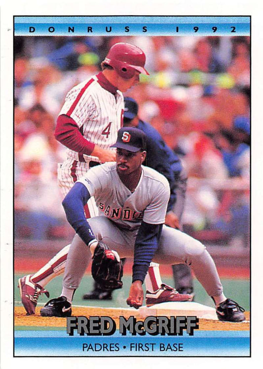 1992 Donruss Baseball #283 Fred McGriff  San Diego Padres  Image 1