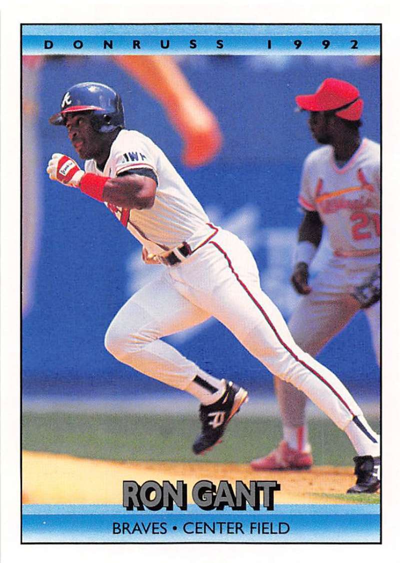 1992 Donruss Baseball #284 Ron Gant Atlanta Braves Image 1