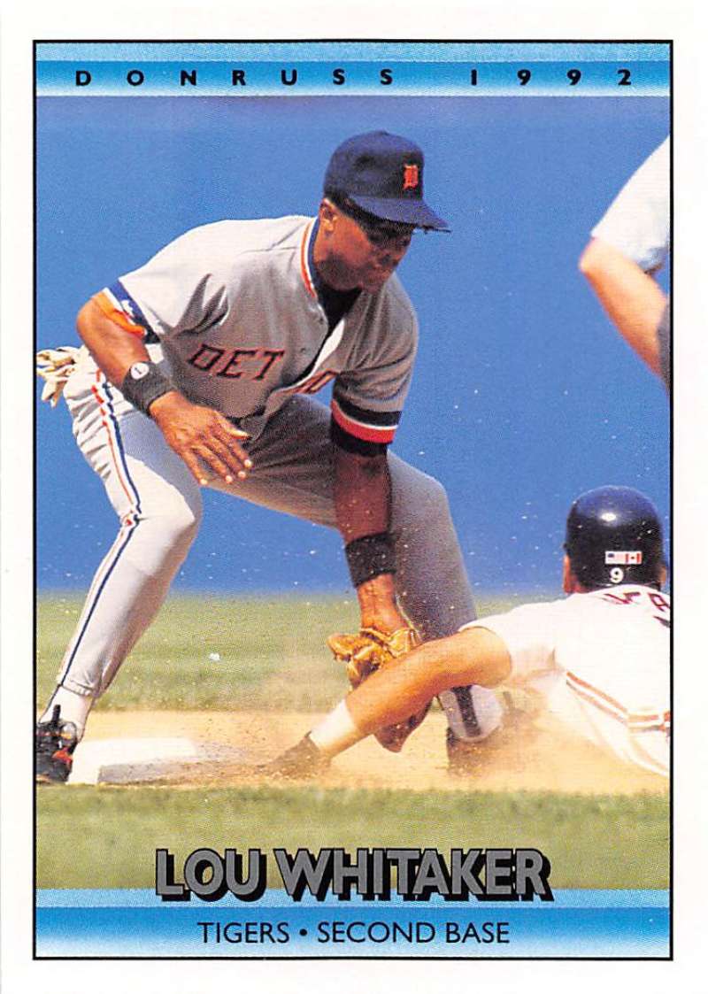 1992 Donruss Baseball #285 Lou Whitaker Detroit Tigers Image 1