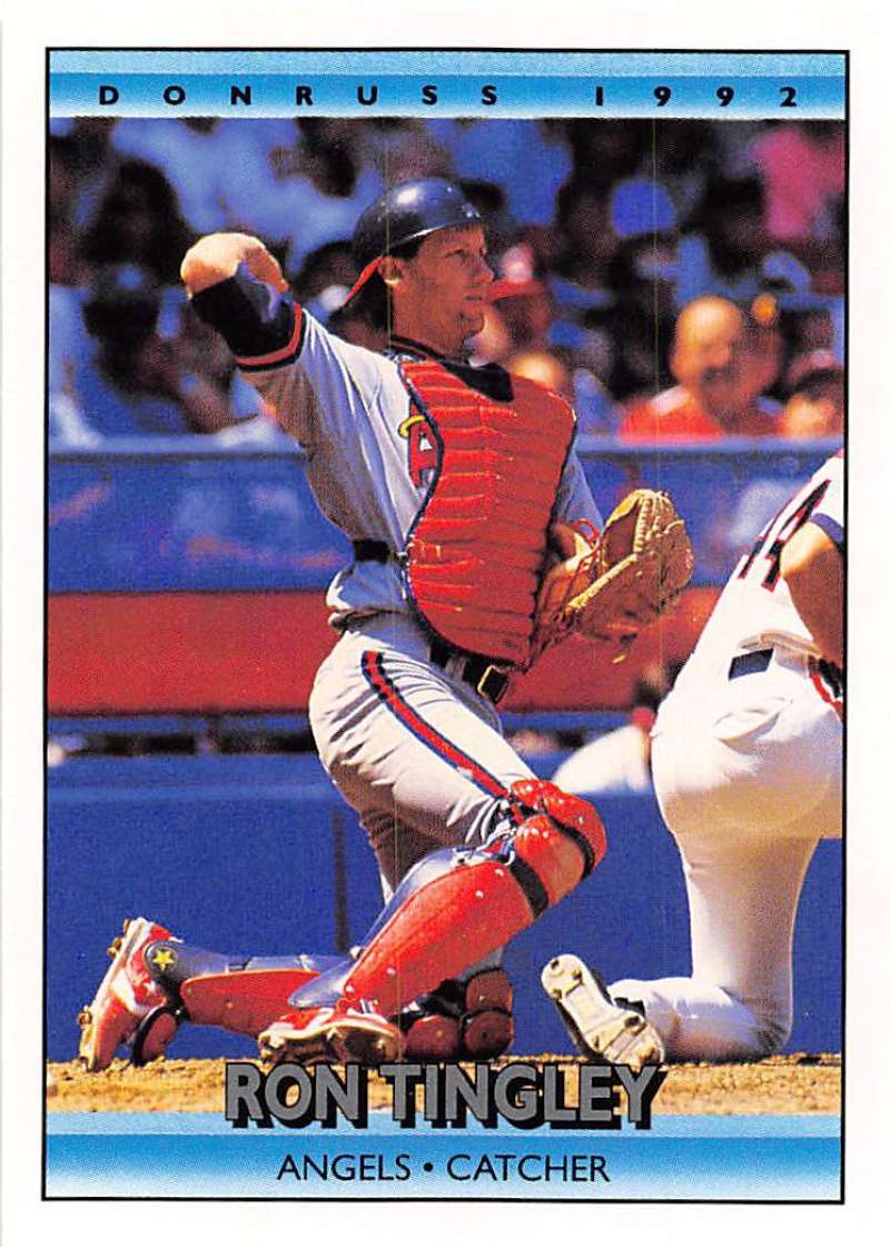 1992 Donruss Baseball #287 Ron Tingley California Angels Image 1