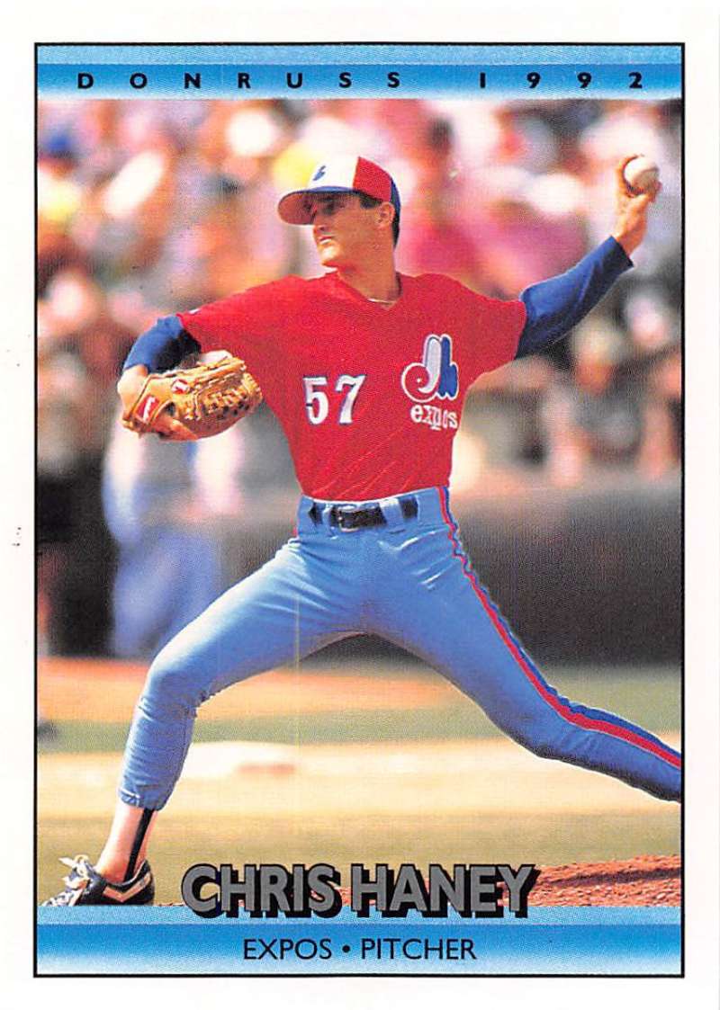 1992 Donruss Baseball #291 Chris Haney Montreal Expos Image 1