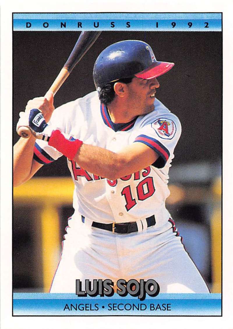 1992 Donruss Baseball #302 Luis Sojo California Angels Image 1