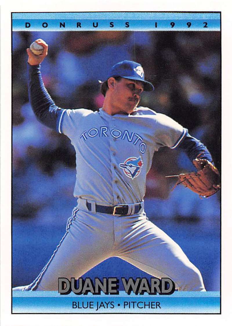 1992 Donruss Baseball #308 Duane Ward Toronto Blue Jays Image 1