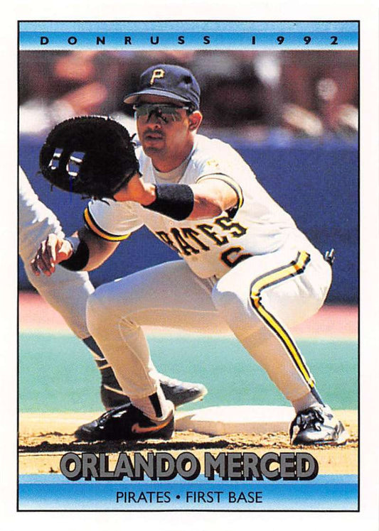 1992 Donruss Baseball #310 Orlando Merced  Pittsburgh Pirates  Image 1