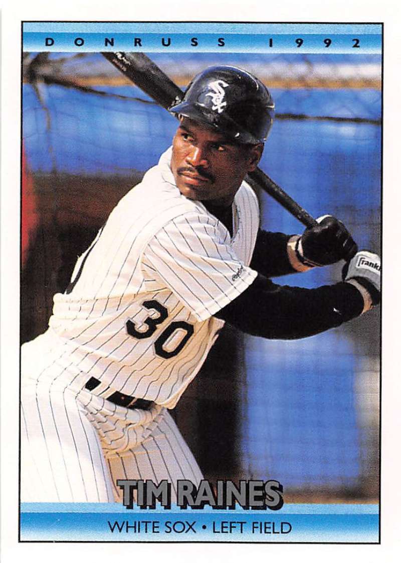 1992 Donruss Baseball #312 Tim Raines Chicago White Sox Image 1