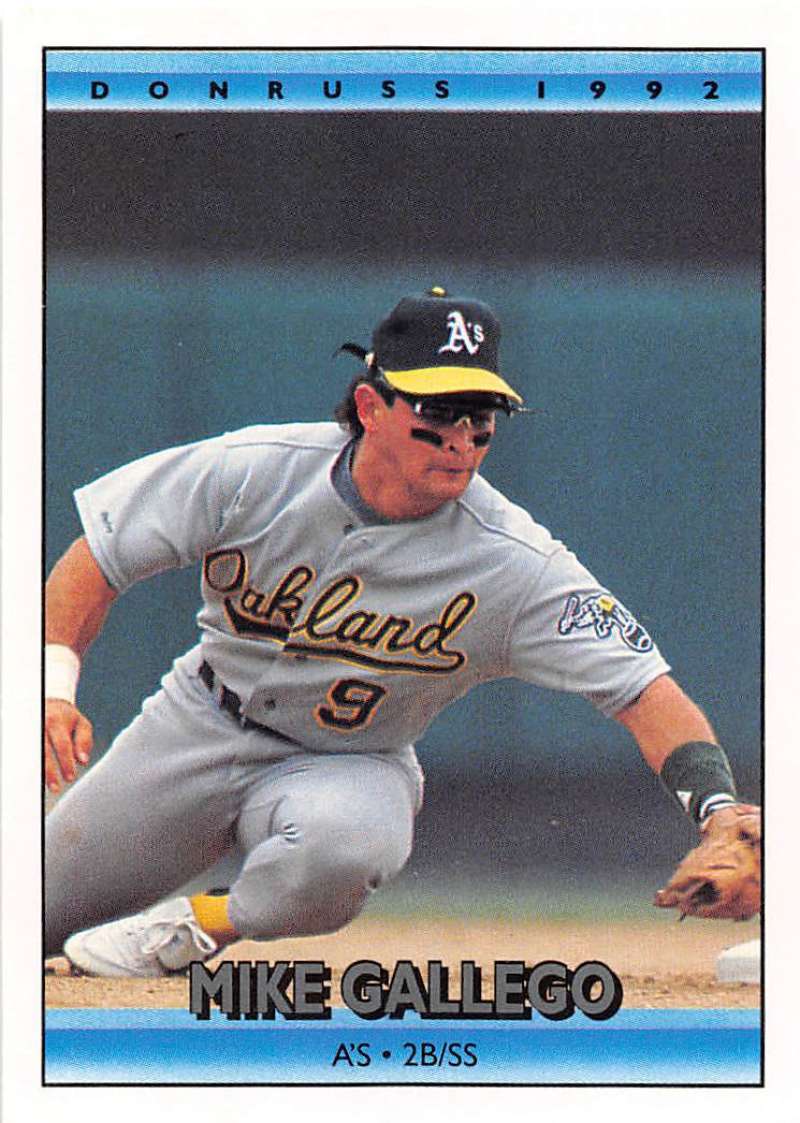 1992 Donruss Baseball #314 Mike Gallego Oakland Athletics Image 1