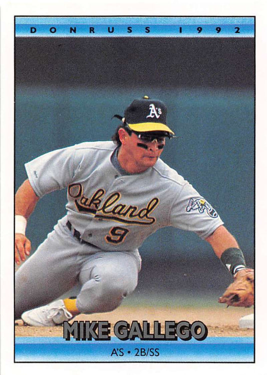 1992 Donruss Baseball #314 Mike Gallego  Oakland Athletics  Image 1