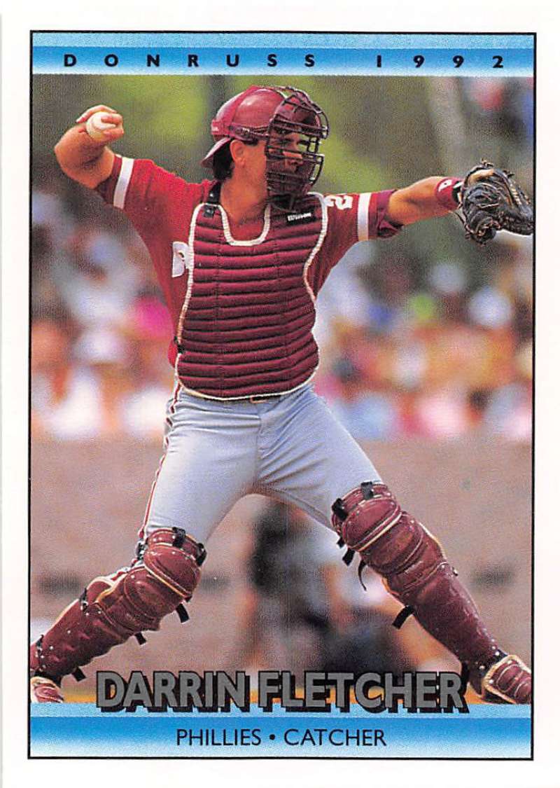 1992 Donruss Baseball #319 Darrin Fletcher Philadelphia Phillies Image 1