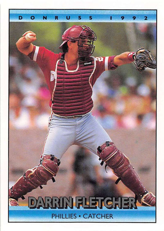 1992 Donruss Baseball #319 Darrin Fletcher  Philadelphia Phillies  Image 1