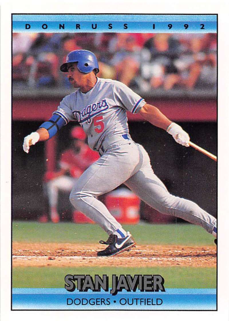1992 Donruss Baseball #322 Stan Javier Los Angeles Dodgers Image 1