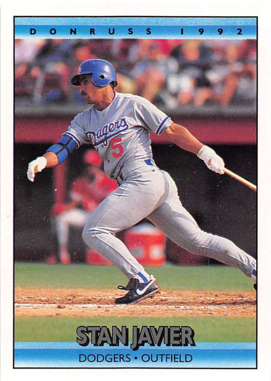 1992 Donruss Baseball #322 Stan Javier  Los Angeles Dodgers  Image 1