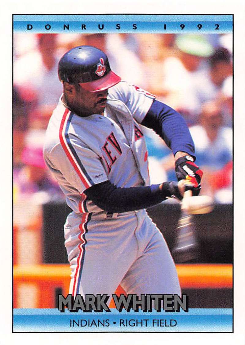 1992 Donruss Baseball #325 Mark Whiten Cleveland Indians Image 1