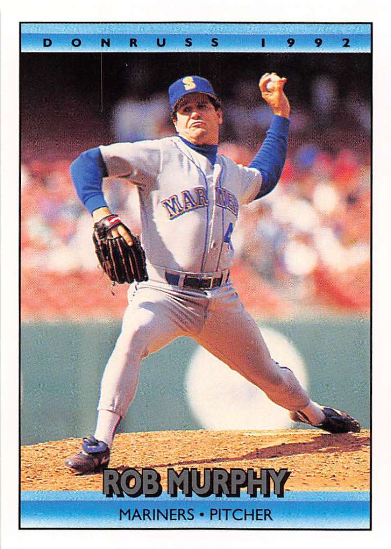 1992 Donruss Baseball #329 Rob Murphy Seattle Mariners Image 1