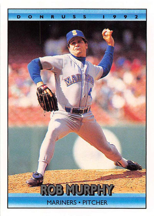 1992 Donruss Baseball #329 Rob Murphy  Seattle Mariners  Image 1