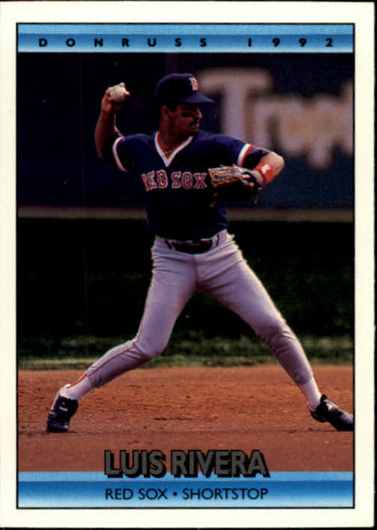 1992 Donruss Baseball #332 Luis Rivera  Boston Red Sox  Image 1