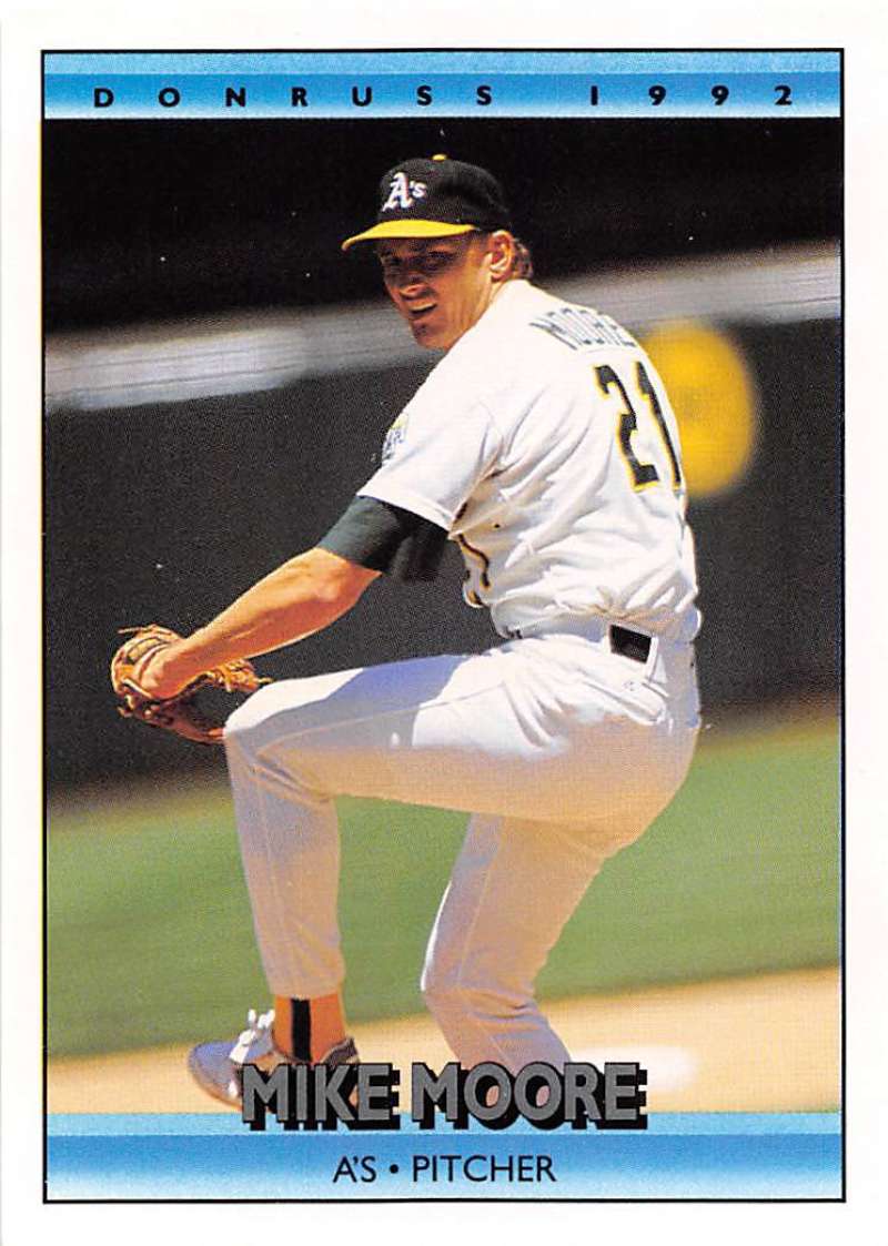 1992 Donruss Baseball #337 Mike Moore Oakland Athletics Image 1