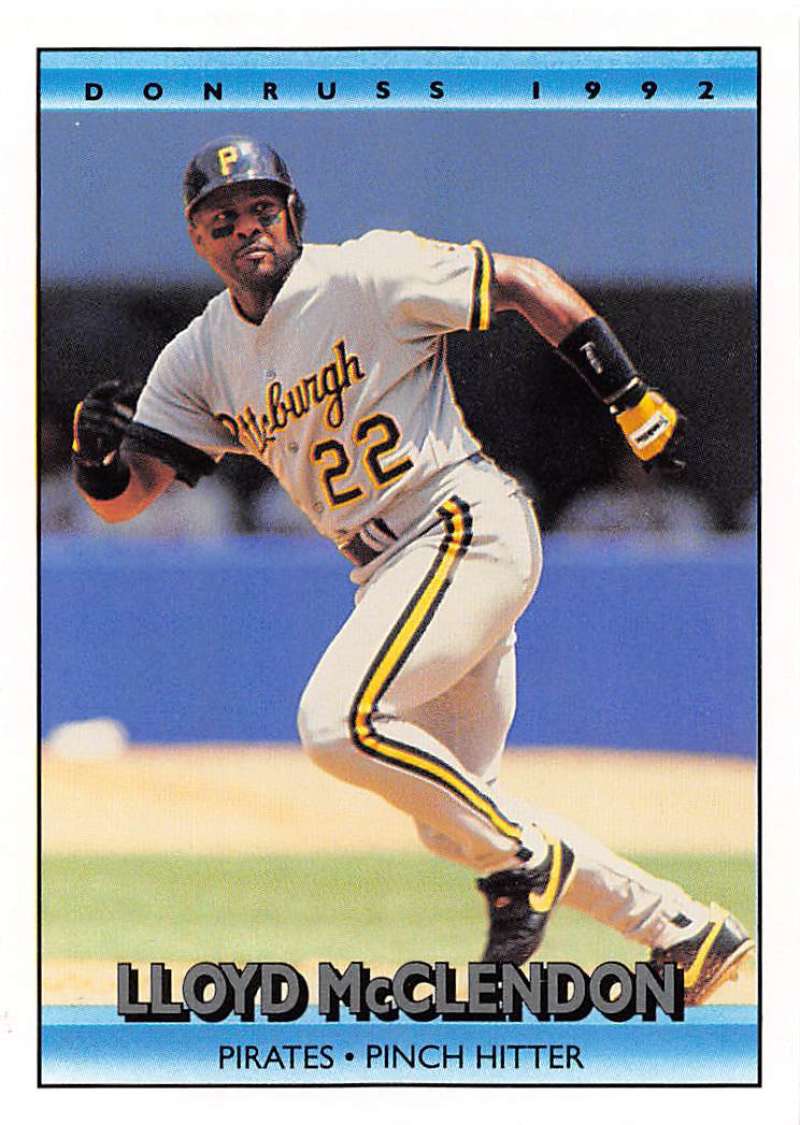 1992 Donruss Baseball #338 Lloyd McClendon Pittsburgh Pirates Image 1